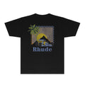 Rhude T-shirts Printed Trendy Pure Cotton