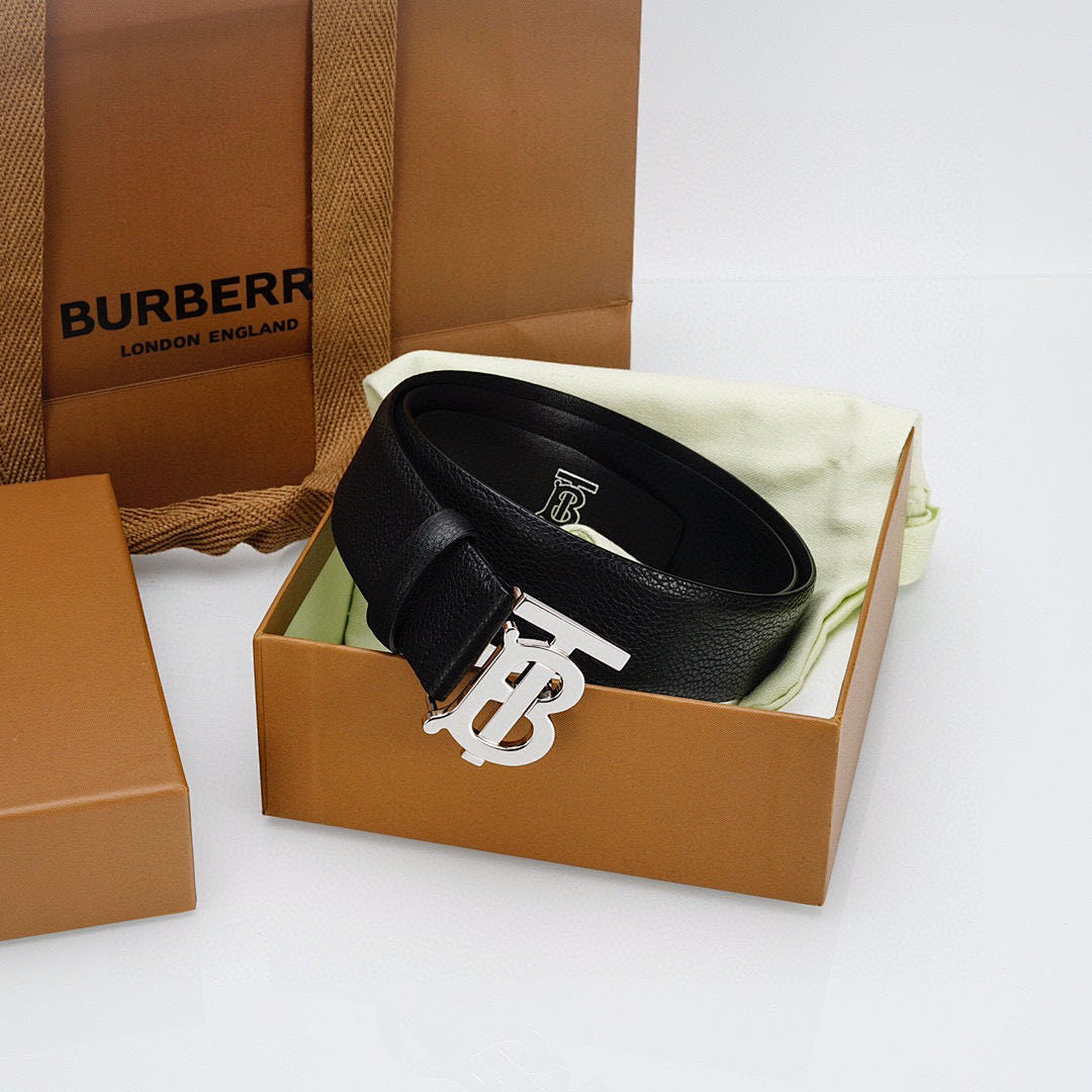 Burberry Belt with Silver Buckle